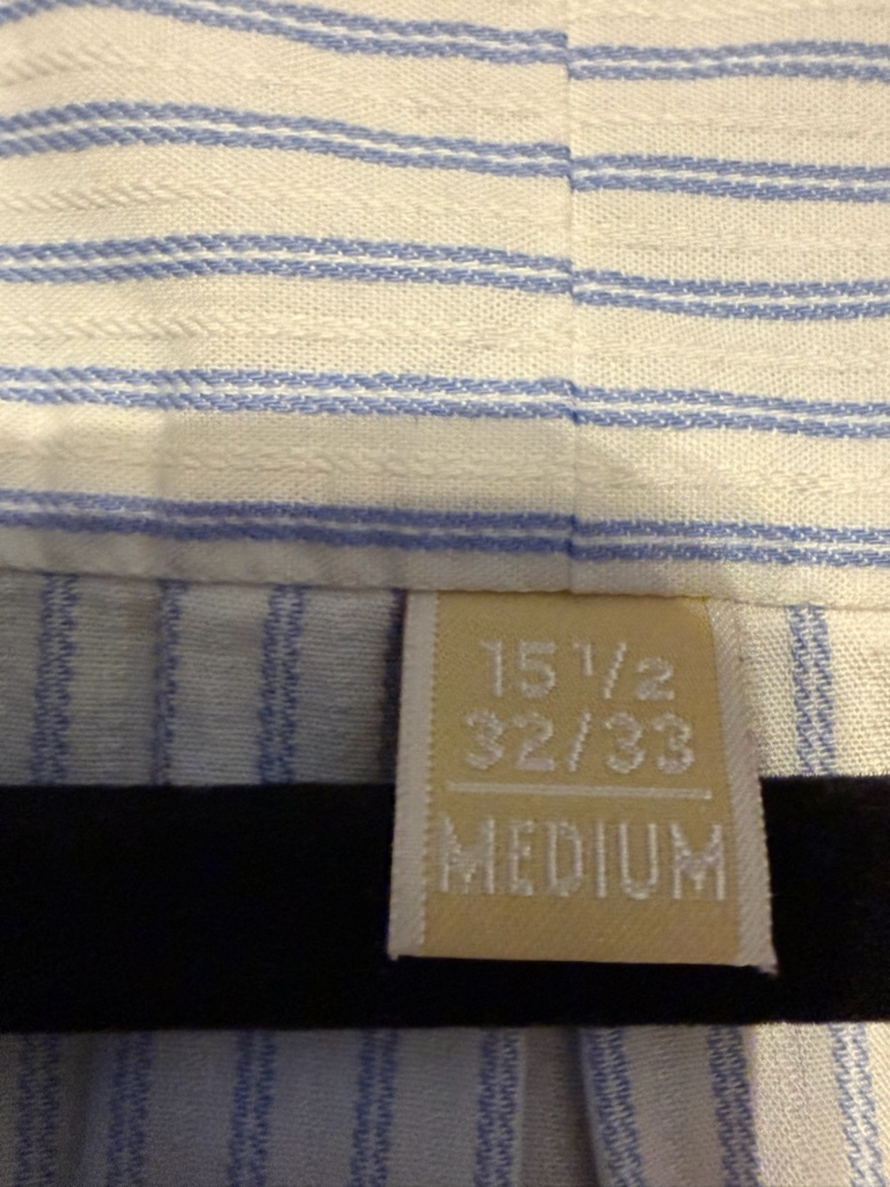 Michael Kors Light Blue and White Striped Shirt